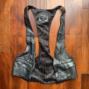 Guess Jeans leather vest (M)
